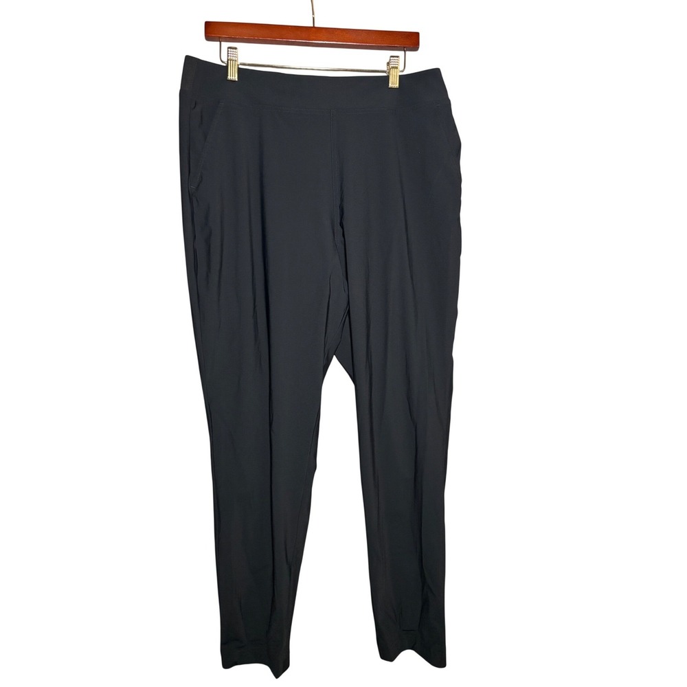 Tommy Bahama Womens XL Everyday Active Black Tapered Stretch Travel Pants Casual